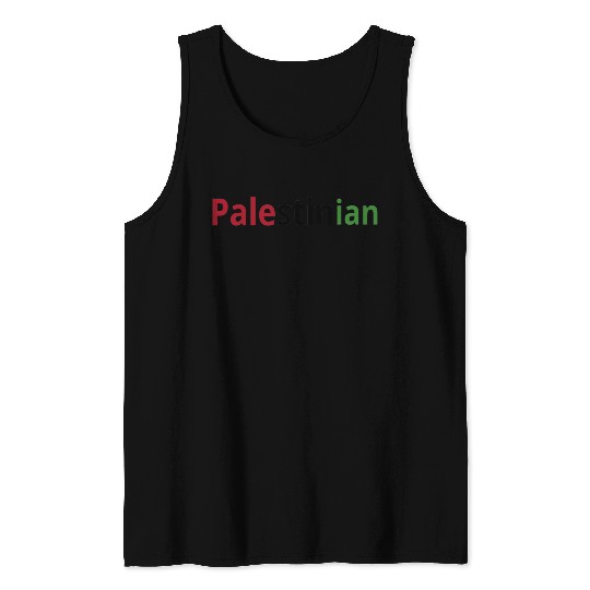 Free Palestine, red black and green, watermelon Tank Tops