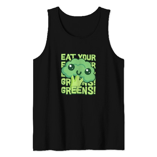Eat Your Greens! Kawaii Broccoli Tank Tops