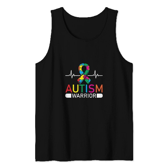 Autism Warrior Autistic Ninja Spectrum Asperger Tank Tops