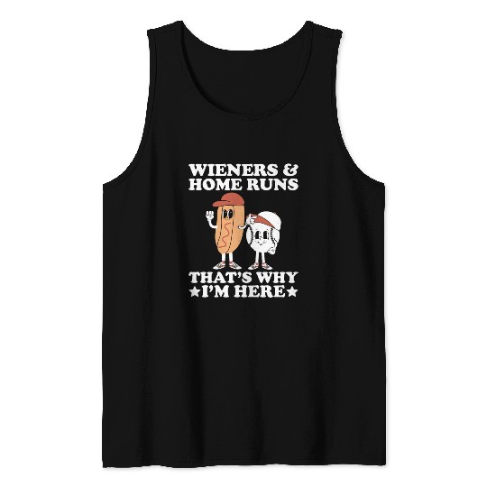 Wieners Home Runs Funny Baseball Player Tank Tops