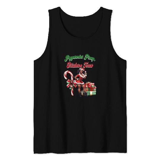 Peppermint Pinup, Mistletoe Tease Tank Tops
