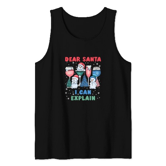 Schneemann Dear Santa I can Explain Funny Tank Tops
