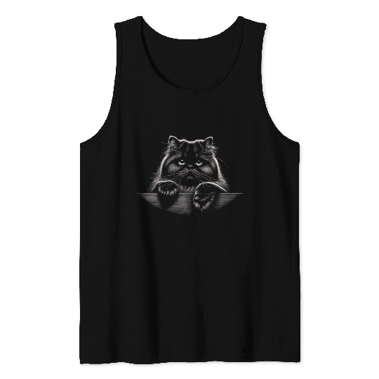 persian More Treats 9 - Cute realistic cat drawing Tank Tops