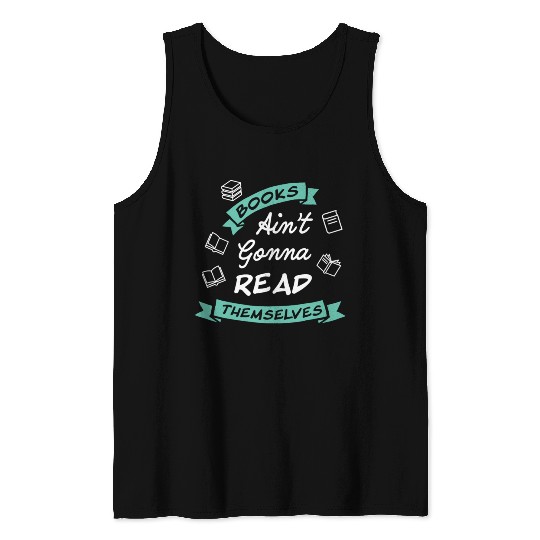 Funny Reading Teacher Bookworm Tank Tops