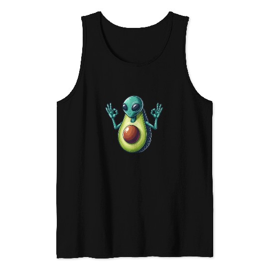 Avocado alien Tank Tops