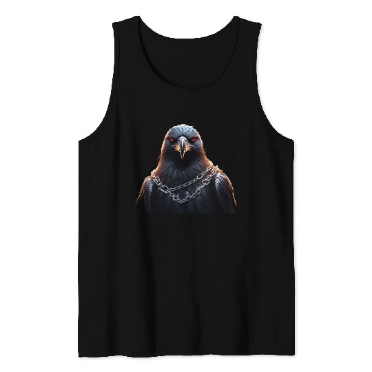 Eagle Caged Thunder: A Heavy Metal Eddie Tank Tops