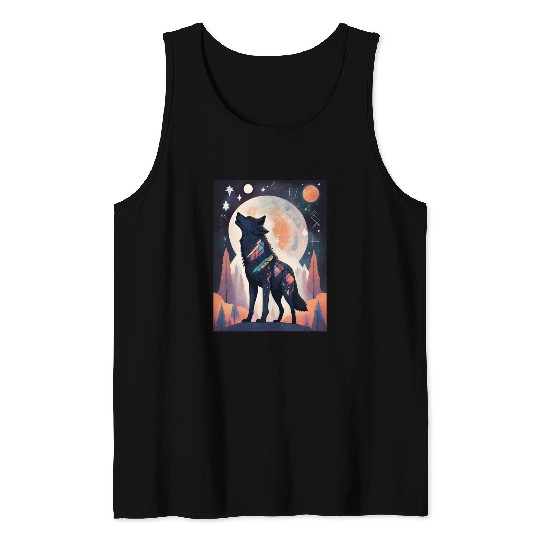 Dreamy Fox Constellation Tank Tops