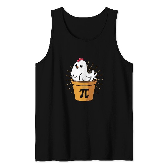 Chicken Pot Pie Funny Pi Day Math Equations Tank Tops