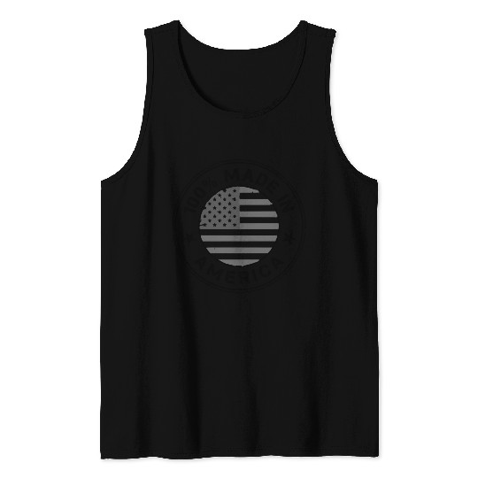 USA Made in America flag Tank Tops