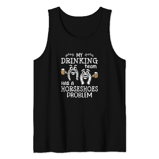 Drinking Team Horseshoe Pitching Tank Tops