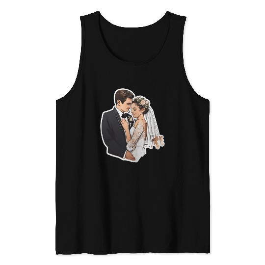 Flat Card Wedding Tank Tops