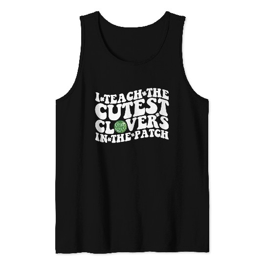 I Teach The Cutest Clovers In The Patch Disco Ball Tank Tops