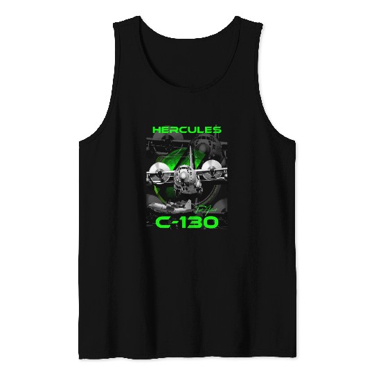 C-130 Hercules Military Aircraft Tank Tops