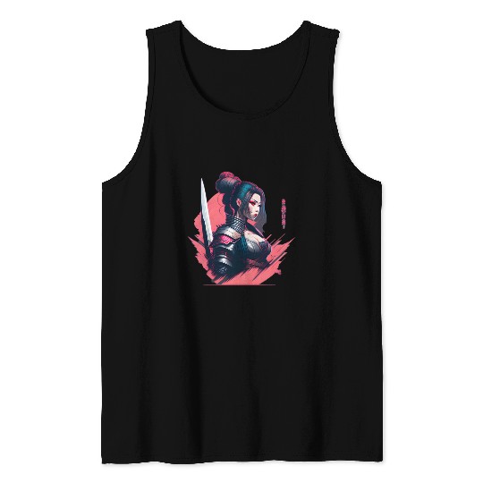 Cyberpunk Samurai Cyberpunk Tank Tops