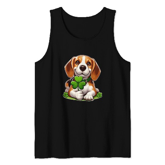 St. Patrick's Day Beagle Tank Tops