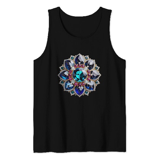 Gorgeous Gemstone Brooch: A Radiant Statement Piec Tank Tops