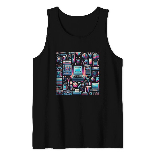 90s Tech & Pop Culture Tank Tops