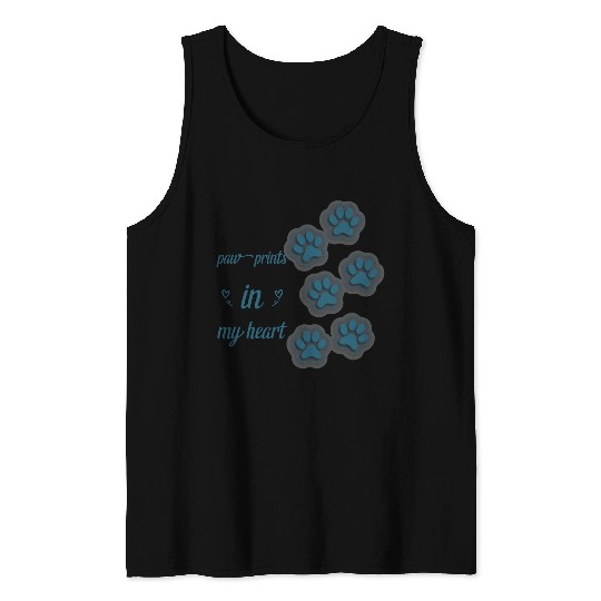 paw prints in my heart Tank Tops