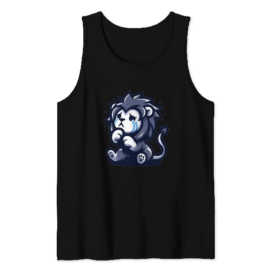 Sad lion Tank Tops