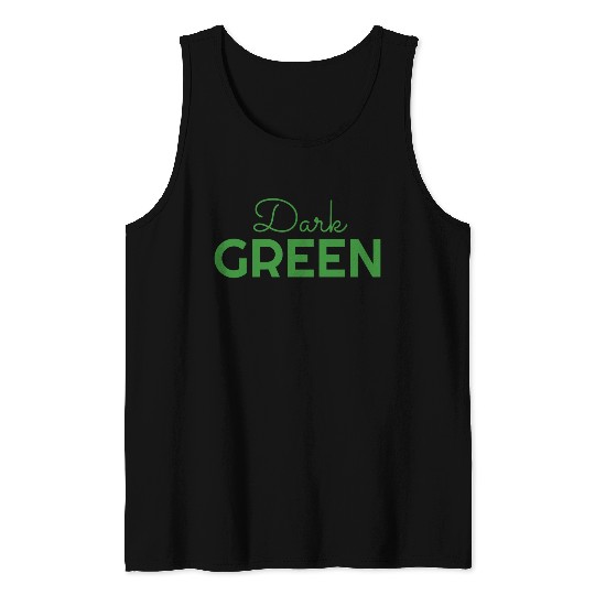 dark green color Tank Tops