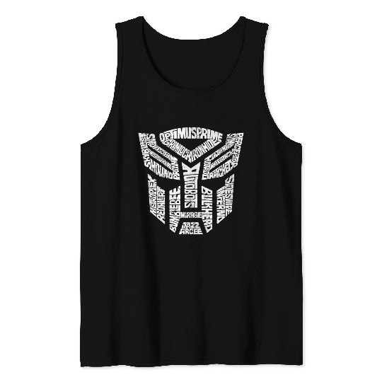 Trans formers Autobots Comics Typography Tank Tops