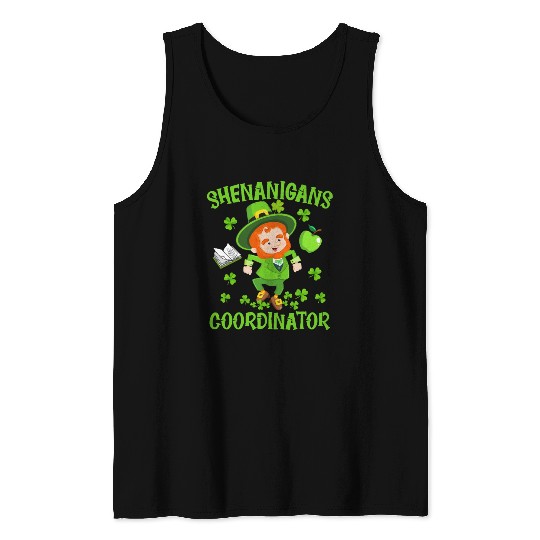 Shenanigans Coordinator Funny Teacher St Patrick Tank Tops