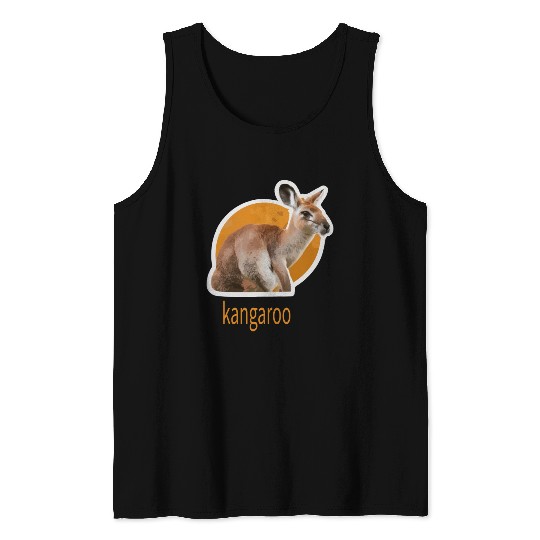 kangaroo animal design Tank Tops