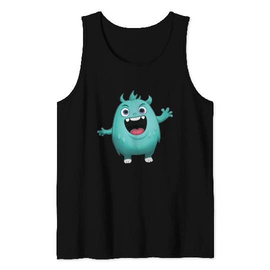 Tosca Blue Monster Tank Tops