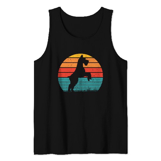 Schnauzer Dog Sunset Tank Tops