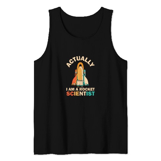 Retro Rocket Scientist Space Shuttle Tank Tops