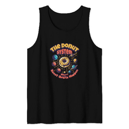 Donut Solar System Tank Tops