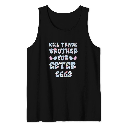 Easter Egg Negotiations: Sibling Swapsies Edition Tank Tops