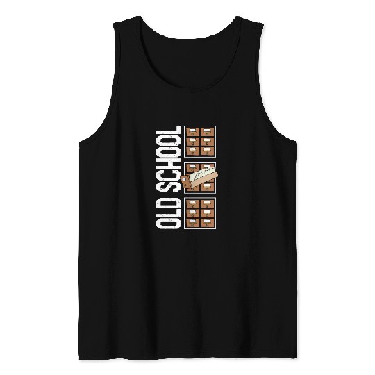 Librarian Tank Tops, Old School Tank Tops, Gift For Book