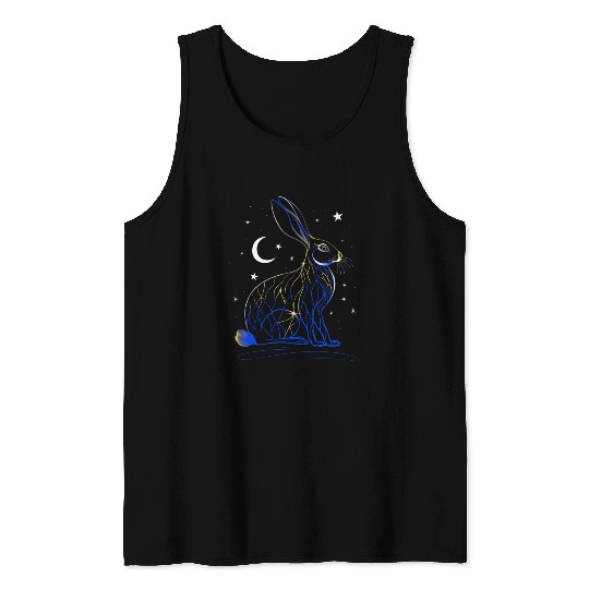 Kintsugi Easter Bunny Ostara Hare Tank Tops