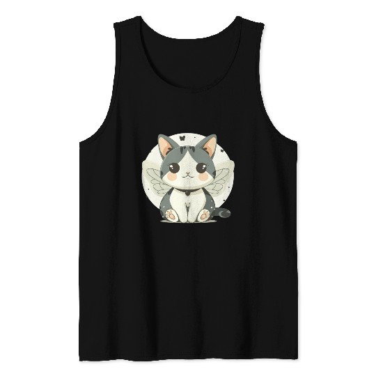 Kawaii Cat-Butterfly Tank Tops