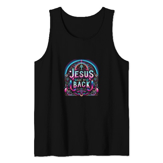 Jesus Has My Back 26 Tank Tops