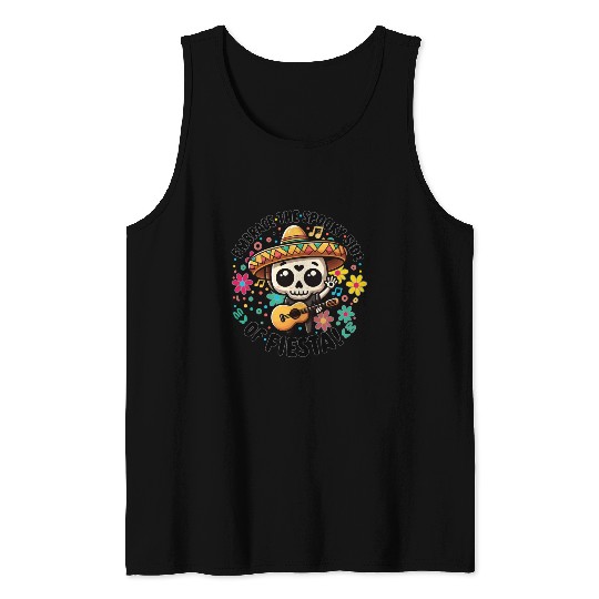 Skull with Cinco De Mayo Tank Tops
