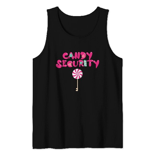 Candy Security Mom Dad Matching Birthday Costume Tank Tops