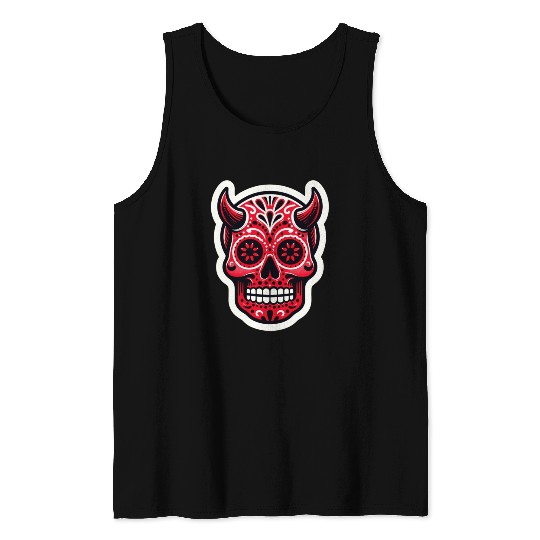 Adventurous Spirit: Daredevil Sugar Skull Tank Tops