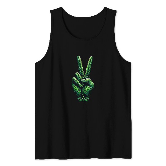 Hemp Legalization Peace Sign Tank Tops