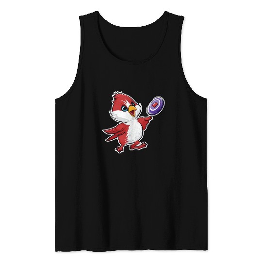 Cardinal Frisbee Fun: Vibrant Cardinal Design for Tank Tops