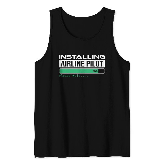 Installing Airline Pilot please wait Fynny Tank Tops