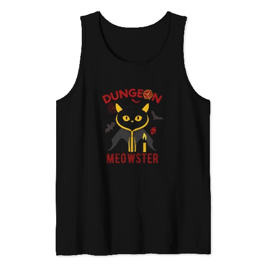 Dungeon Meowster Tank Tops