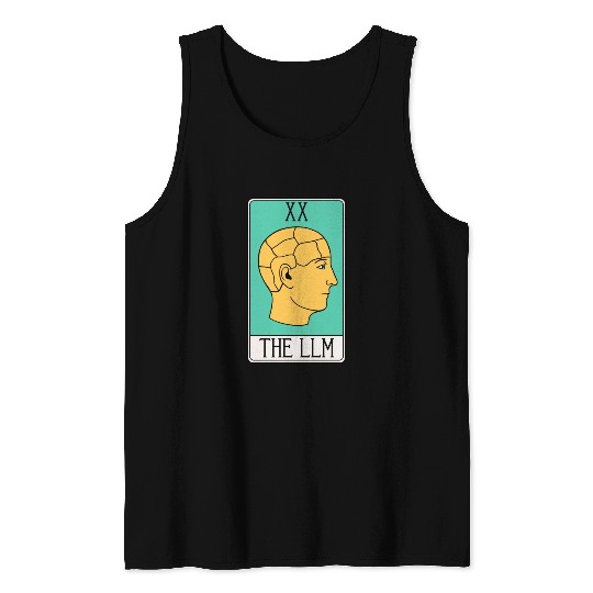 LLM Tarot Card - LLMs - Large Language Model - AI Tank Tops