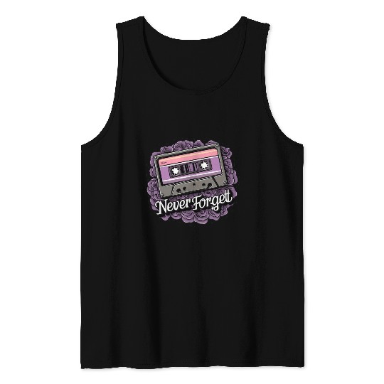 A cassette tape colored with roses 11 Tank Tops