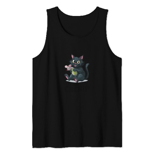 I Blame The Catnip - Cute Mischievous Cat Tank Tops