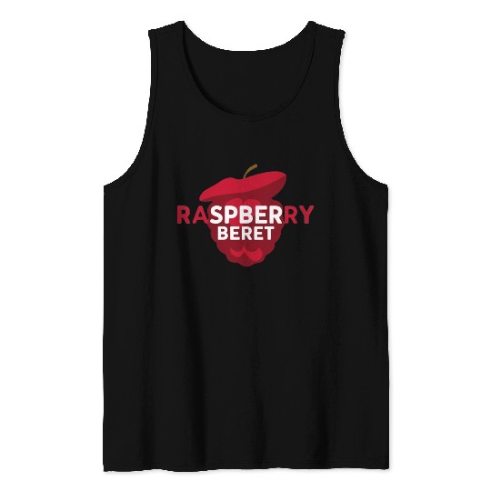 Cute Raspberry Beret Tank Tops