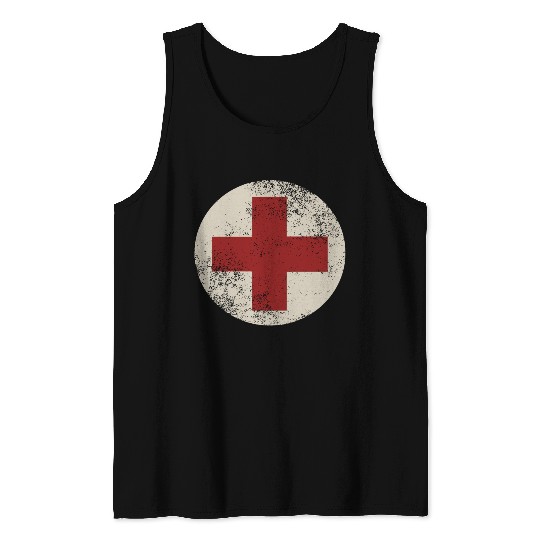 WW2 Combat Medic Symbol Tank Tops
