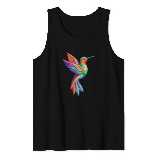 Geometric Hummingbird Tank Tops