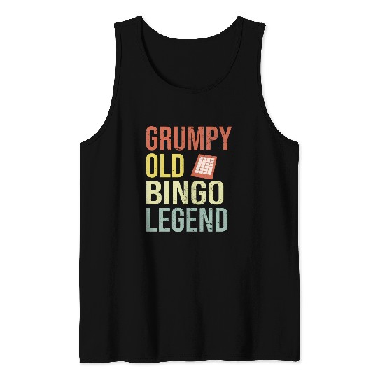 Grumpy old Bingo Legend Bingo Player Tank Tops